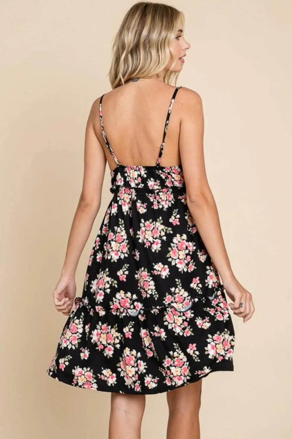Culture Code Full Size Floral Frill Cami Dress - Love Salve